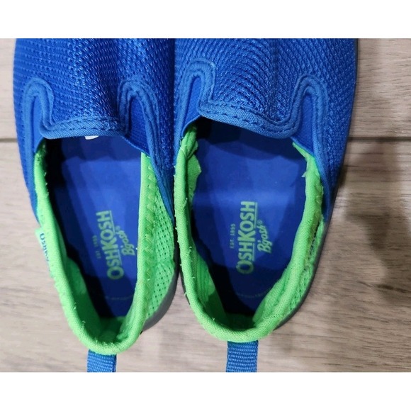 Oshkosh B'gosh Mesh‎ Water Shoes Sneakers Rubber Bottom Slip On Blue Kids Size 7 - Picture 8 of 9